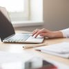 Business Woman Working on Laptop