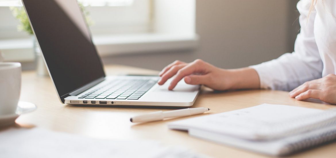 Business Woman Working on Laptop