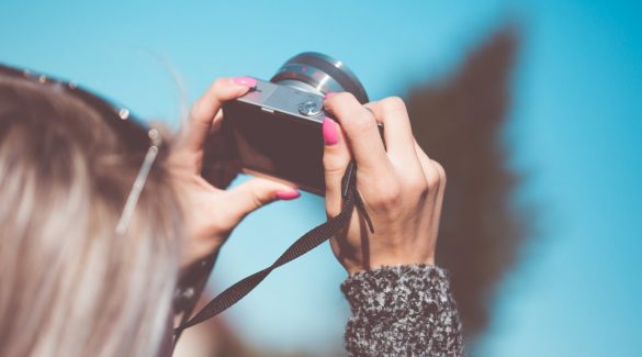 Taking a Photo with Small Camera