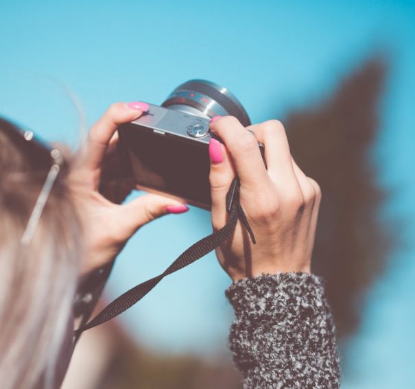Taking a Photo with Small Camera
