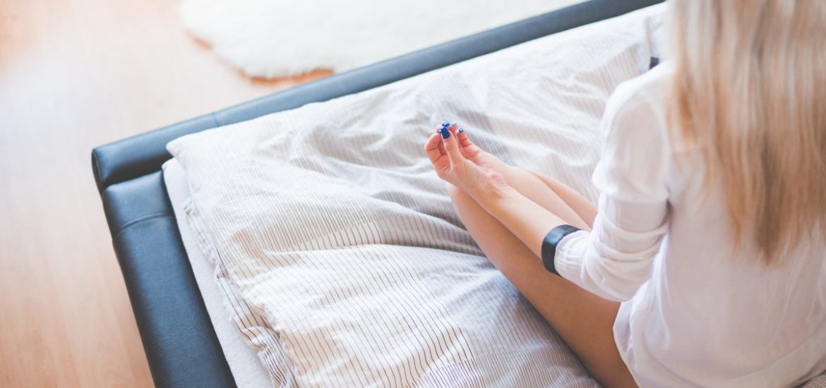 Girl Starting New Day with Meditation