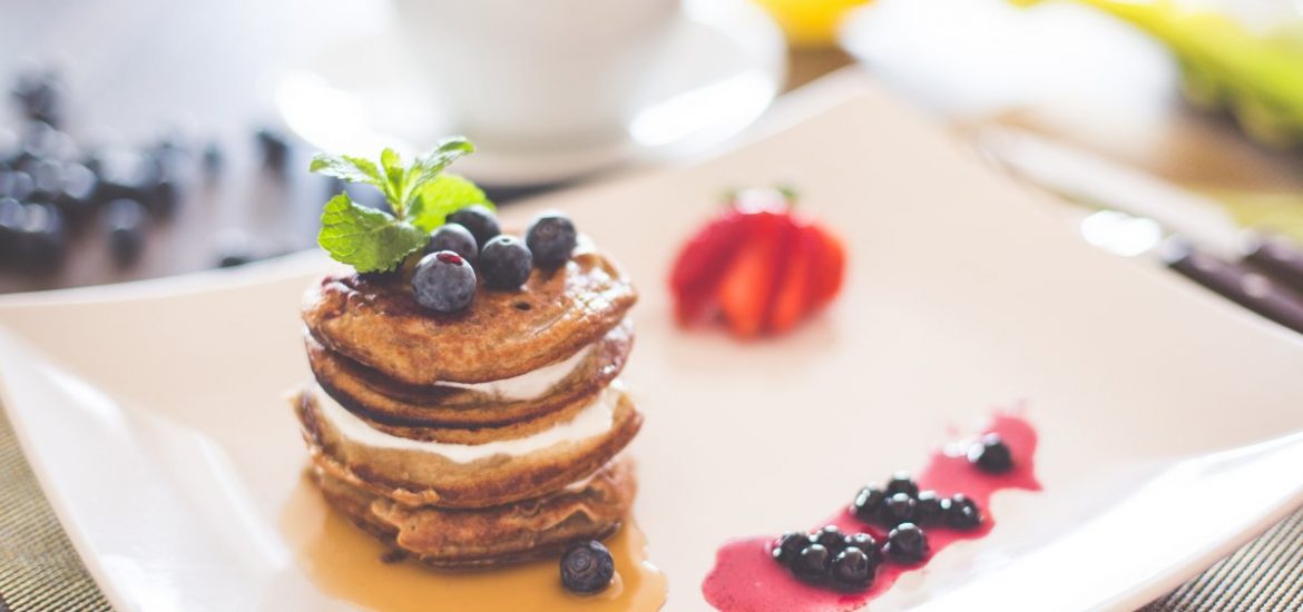 Pancakes with Cottage Cheese And Blueberries