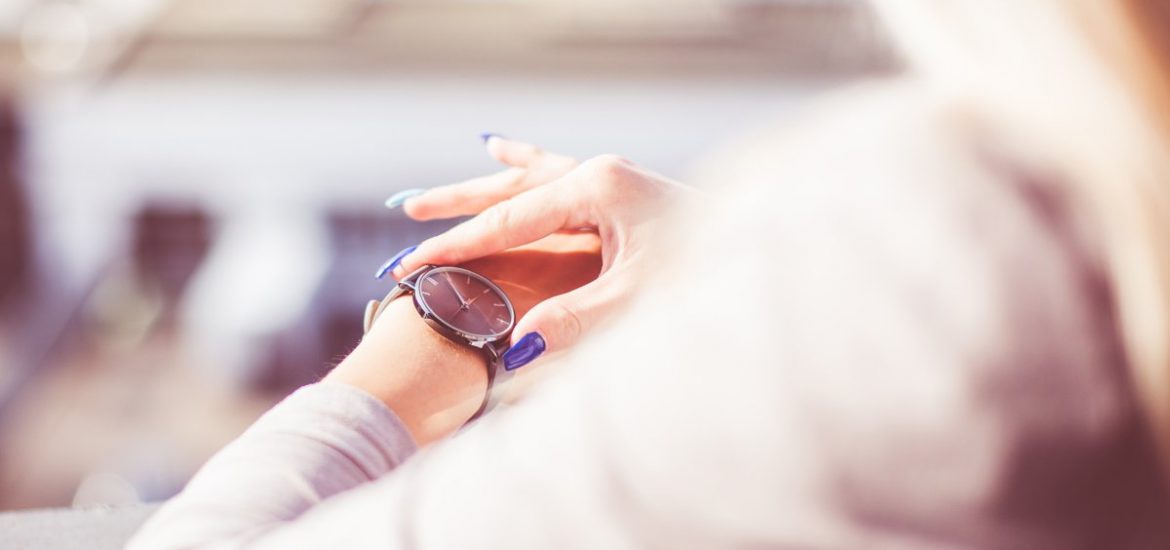 Woman Checking The Time