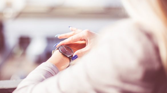 Woman Checking The Time